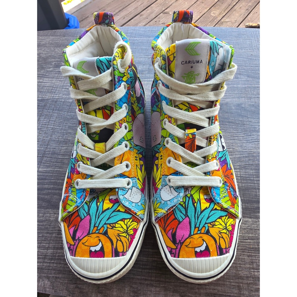 1102 Cariuma x 730 OCA High Cartoon Floral Multi Sneakers Womens 7 Mens 5.5